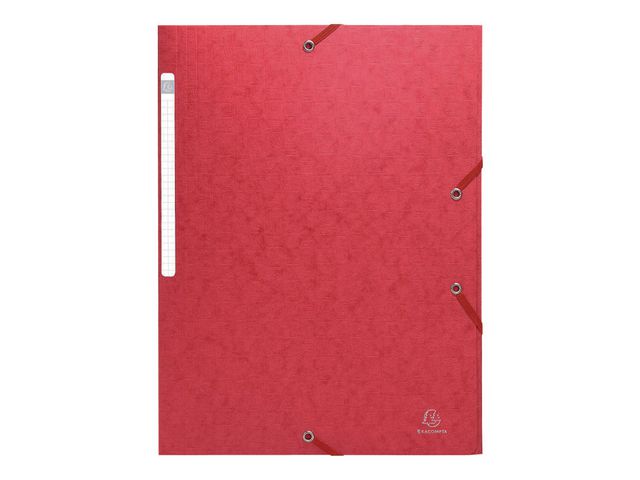 Gummibandsmapp 3-klaff A4 600g röd